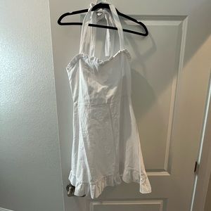 Nasty gal white mini dress size large. New with tags